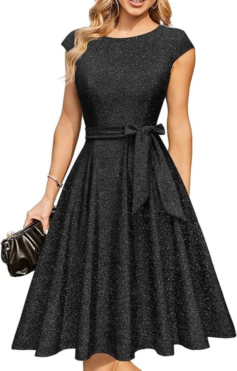 DRESSTELLS Cocktail Dresses for Women, 2023 Vintage Christmas Party Holiday Dress, Modest Fall Winter Wedding Guest Formal 1950s Church Bridesmaid Dress Navy XL at Amazon Women’s Clothing store Cocktail Dress Modest, Formal Wedding Guest Dresses, Dress Formal Wedding Guest, Wedding Guest Dresses For Women, Vintage Party Dress, Renewal Ceremony, Vestidos Retro, Fancy Dresses Party, Formal Wedding Guest Dress