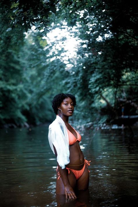 Model: @CamaraF_  Photographer: mr_konceptz Outdoor Photoshoot Ideas Black Women, Angelic Photoshoot, Beat Wallpaper, June Vibes, Human Photography, Face Structure, Waterfall Pictures, Nature Photoshoot, Outdoor Shoot