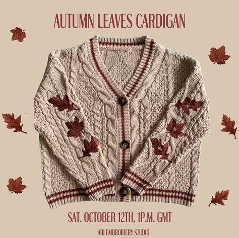 Here she is! The ultimate limited edition fall cardigan is dropping on our store on October 12th! Inspired by the Red star patch christmas edition cardi, this cardigan captures the essence of fall through its colour, embroidery and knit. In our 4th collaboration with the ever-talented @odvinyl we have brought together pumpkin spice, autumn leaves and Red all in one cardigan. Thickness and texture: As it is an 🍂autumn🍂 cardi, we have used a thicker yarn so the fall girlies can snuggle up int... Pumpkin Cardigan, Embroidery Studio, Red Era, Fall Cardigan, Copper Leaf, All Too Well, Leaves Fall, Thick Yarn, Autumn Leaf