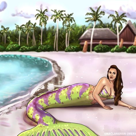 mermaid comics on Instagram: “It’s that time of year where I have the unstoppable urge to draw @iamkb as a mermaid. It really doesn’t help that she takes vacations in…” Mermaid Transformation, Fairy Tail Comics, Mako Mermaids, Mermaid Drawings, Mermaid Pictures, Beautiful Mermaids, Sirens, Godzilla, Pool Float