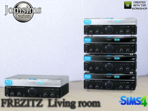 Frezitz DVD system deco. stockable!  Found in TSR Category 'Sims 4 Clutter' Living Room Sims 4, Dvd Rack, Sims 4 Cc Kids Clothing, Sims 4 Clutter, Sims 4 Cc Shoes, Sims 4 Cc Furniture, Sims Community, Wellness Programs, Sims 4 Houses