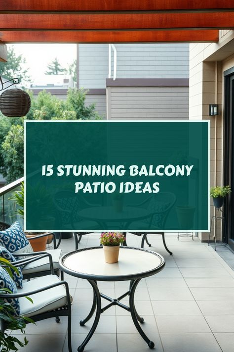 Transform your outdoor space with these 15 stunning balcony patio ideas! Whether you want to create a cozy corner or a lush urban garden, there's an idea for everyone. You can spice up your evenings with twinkling fairy lights, fill your balcony with vibrant plants for an enchanting garden vibe, or design a comfy seating area for relaxation. Discover practical tips for using smart furniture solutions to maximize your small space. Let's unlock those imaginative options and get your balcony ready for outdoor fun! Balcony Garden Seating Ideas, Patio Furniture For Apartment Balcony, Upstairs Patio Ideas Balconies, Balcony Furniture Apartment Sofas, Large Balcony Ideas Apartment Outdoor, Balcony Chairs Ideas, Balcony Chair And Table Small Patio, Outdoor Balcony Ideas, Balcony Ideas For Rainy Places