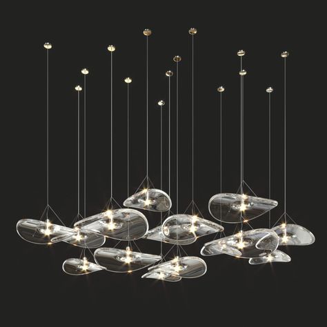 Terzani Manta Chandelier - 3D Model for VRay Minimalist Chandeliers, Minimalist Chandelier, Every Aesthetic, Simple Lamp, Custom Chandelier, Luxury Living Room Design, Ceiling Light Design, Hotel Interior Design, Farmhouse Chandelier