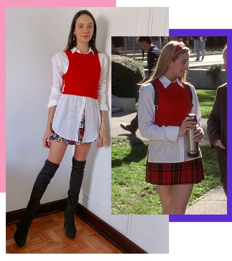 Jéssica Menasce - Copiei 5 looks do filme Clueless - FILMES - inverno - street style - https://stealthelook.com.br Outfits Cinema, Look Cinema, Clueless Outfits, Clueless, Theme Party, Girly Girl, Beverly Hills, Cheer Skirts, Skater Skirt