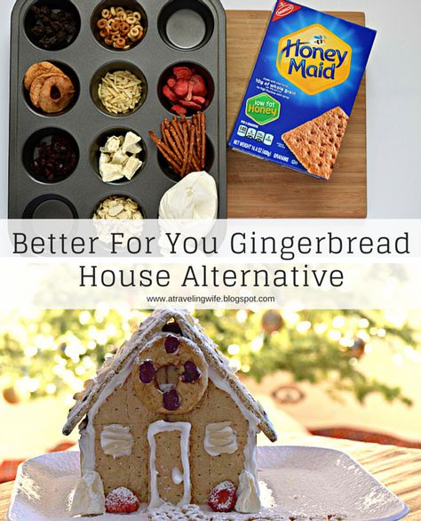 Alternative Gingerbread House Ideas, Healthy Gingerbread House, Gingerbread House Alternative Ideas, Gingerbread House Alternative, Kwanzaa Preschool, Gingerbread House Parties, Healthier Alternatives, Gingerbread House Decorations, Royal Icing Recipe