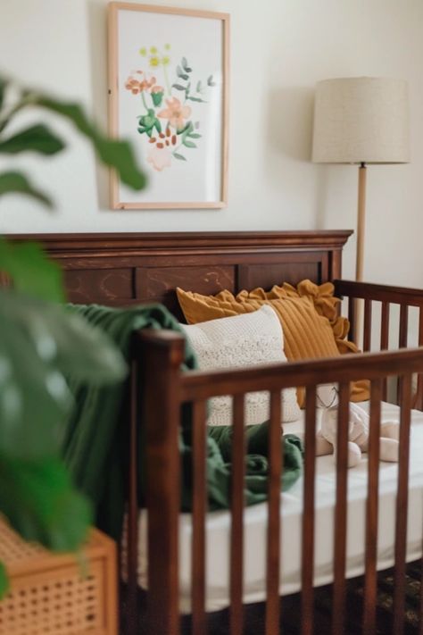 Stylish dark brown nursery design ideas featuring a cozy crib. This pin showcases beautiful decoration inspirations for crafting a warm and inviting space for your baby with rich brown tones and charming accents. Dark Brown Crib Nursery, Dark Brown Nursery, Dark Brown Crib, Brown Crib Nursery, Brown Nursery Ideas, Brown Crib, Brown Nursery, Orange Nursery, Room Decor Tips