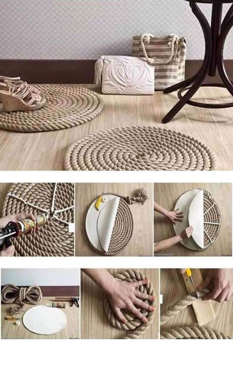 Diy Rope Basket, Flower Tower, Dekor Diy, Pinterest Diy Crafts, Diy Simple, Pinterest Diy, Diy Holz, Rope Crafts, Crafts Paper