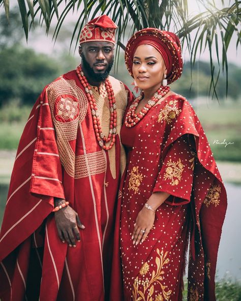 🔝⚡️When the King and Queen are in love, any home can be a castle 🏰⚡️ #agbada . ? Nigerian Wedding Attire, Nigerian Traditional Dresses, Nigerian Wedding Dresses Traditional, Couples African Outfits, Nigerian Wedding Dress, Nigerian Traditional Wedding, Yoruba Wedding, African Wedding Attire, Traditional Wedding Attire