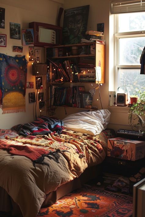 Dorm Room Ideas Academia, Dream Dorm Room Cozy, Friends Room Aesthetic, Uni Room Inspiration, Minimalist Student Room, Cosy Uni Room, Student Flat Aesthetic, Aesthetic Student Room, Mancave Bedroom Ideas