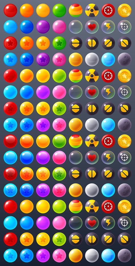 Bubble Shooter Game, Puzzle Game App, Bubble Magic, Bubble Games, Mobile App Games, Game Gui, Bubble Shooter, Button Game, 2d Game Art