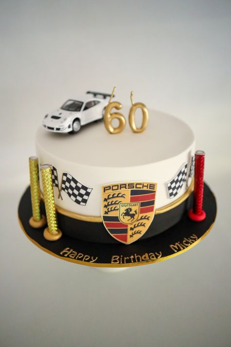 Simple Car Cake, Porsche Cake, Car Cakes For Men, Car Cakes For Boys, Simple Birthday Cake Designs, Birthday Cake For Boyfriend, Cars Theme Cake, Race Car Cakes, Bts Cake