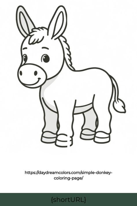 Donkey Template Free Printable, Templates Printable Free, Personal Touch, Free Printables, Coloring Pages, Animals, Color