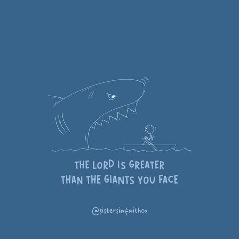 Facing giants? Remember, 'The Lord is greater than the giants you face.' 🌟​​​​​​​​​ 'For the battle is not yours, but God's.' – 2 Chronicles 20:15  In life's toughest moments, trust that God is bigger than any challenge. Just like David conquered Goliath with faith, you too can overcome your obstacles. Believe, pray, and let God guide your path. 🩵💪🏼  #sistersinfaithco #christianity #jesus #christian #bible #god #faith #jesuschrist #church #christ #love #prayer #bibleverse #holyspirit #godisgood #pra God Is Bigger Than The Giants You Face, Sometimes God Will Put A Goliath, Nephilim Giants Bible, God Is Bigger, They Might Be Giants, Facing The Giants, Motivational Scriptures, Love Prayer, Faith Based Art