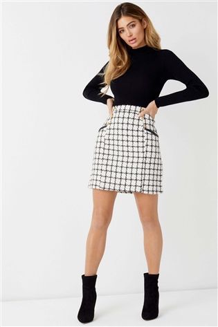 Lipsy 2 In 1 Turtle Neck Check Dress Lipsy London, London Dresses, Check Dress, Classy Style, Next Day, Fashion Classy, Turtle Neck, Mini Skirts, London