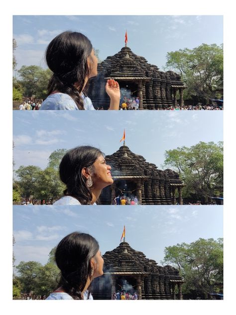 The Shiv Mandir of Ambarnath is a historic 11th-century Hindu temple, still in use, at Ambarnath near Mumbai, in Maharashtra, India. It is also known as the Ambreshwar Shiva Temple, and known locally as Puratana Shivalaya. It is situated on the bank of Vadavan (Waldhuni) river, 2 km away from Ambarnath railway station (East). The temple was built in 1060 beautifully carved in stone. Temple Pics Ideas, Temple Photo Ideas, Gujarat Travel, Temple Poses, Girly Poses, Shiva Temple, Best Money Making Apps, Photo Stills, Aesthetic Poses