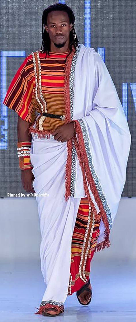 Ugandan Men Fashion, African King Fashion, Male Traditional Wear African, African Prince Outfit, Afrofuturism Fashion Men, Uganda Traditional Wear, Traditional African Fashion, African Fantasy Clothing, African Traditional Wear Culture