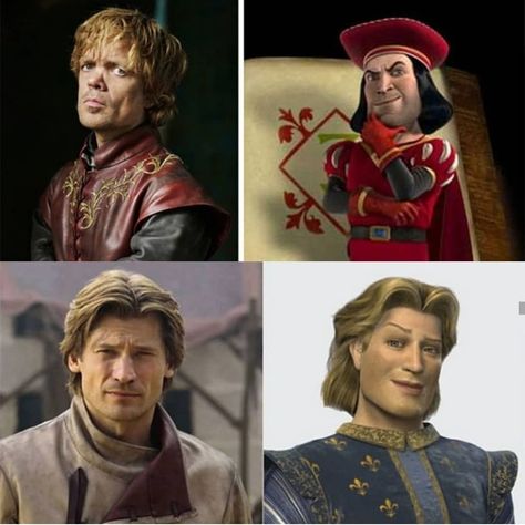 Shrek Prince, Lannister Family, Game Of Thrones Lannister, Game Of Thrones Jaime, Game Of Thrones Pictures, Lord Farquaad, Game Of Thrones Poster, Game Of Thrones 3, Movie Humor