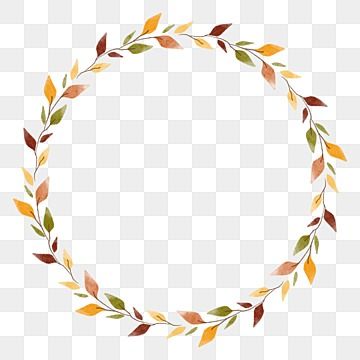 Leaf Circle Border, Teacher Decor, Fall Yellow, Circle Border, Autumn Leaves Background, Circle Wreath, Watercolor Autumn Leaves, Leaf Invitations, Framed Leaves