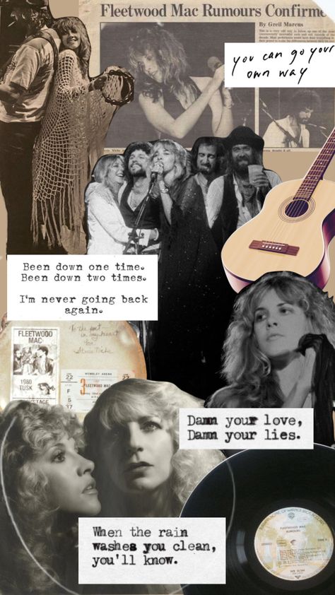 Rumours Fleetwood Mac Aesthetic, Fleetwood Mac Aesthetic Poster, Rumors Fleetwood Mac Aesthetic, Fleetwood Mac Wallpaper, Fleetwood Mac Collage, Fleetwood Mac Aesthetic, Vintage Music Posters Fleetwood Mac, Rumours Fleetwood Mac, Fleetwood Mac Rumors Aesthetic