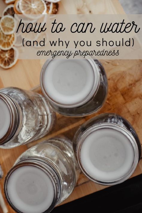 Homestead Hacks, Canning Water, Water Preservation, Water Bath Canning Recipes, Frugal Meal Planning, Easy Canning, Can Water, Gallon Jars, Canned Food Storage