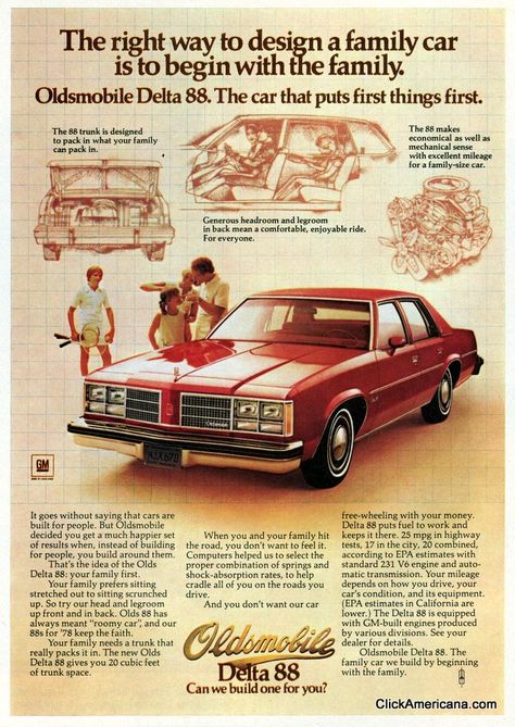 8 vintage Oldsmobile ads: Can we build one for you? (1970s) Automobile Advertising, Jeep Wrangler Accessories, Wrangler Accessories, Chevrolet Caprice, Cadillac Fleetwood, Oldsmobile Cutlass, Luxury Sedan, Car Advertising, Us Cars