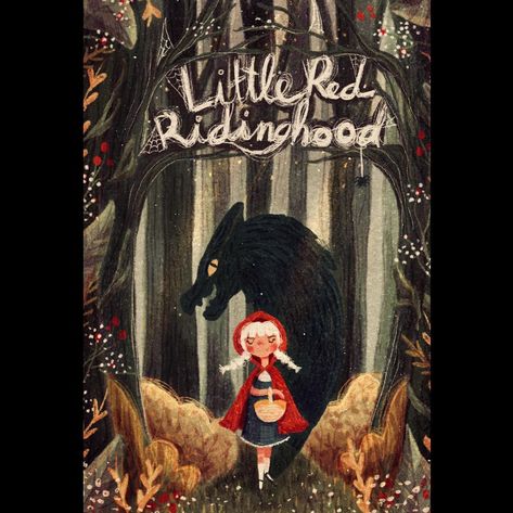 Red Riding Hood Book Cover, Little Red Riding Hood Illustration, Red Riding Hood Book, Clay Frame, Hood Books, Red Riding Hood Art, Red Ridding Hood, Story Books Illustrations, Book Cover Illustration