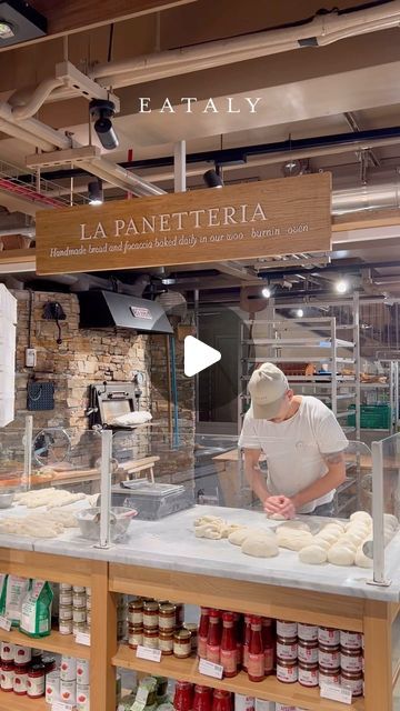 Eataly London on Instagram: "How do we make our homemade focaccia barese? 🤩   Using an authentic recipe from Puglia, this delicious focaccia barese is made with organic semolina flour and topped with the juiciest Italian tomatoes, oregano from South Italy and extra virgin olive oil 🇮🇹  The dough is rolled, shaped, proved, kneaded and baked before heading to our bakery counter! Perfetto 🤩  📍 The Bakery   Learn more about Italian gastronomy with @italondon_   #EatBetterLiveBetter #Eataly" Eataly London, Bakery Counter, Homemade Focaccia, Italian Tomatoes, Semolina Flour, South Italy, The Bakery, Authentic Recipes, Virgin Olive Oil