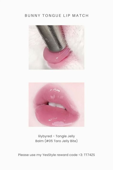 Bunny Toung Lipstick, Bunny Tounge Lippies, Bunny Tongue Lip Gloss, Bunny Lips, Bunny Tongue, Bunny Beauty, Jelly Lips, Cute Lip Gloss, Bite Lip