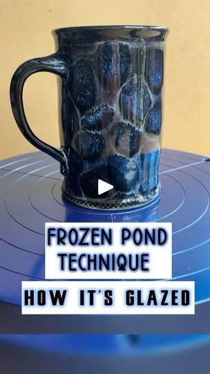 2.6K views · 67 reactions | I have been infatuated, like many other potters, with this Frozen Pond technique. 
It’s basically a combination of glazes that create a visual that often resembles a frozen pond. 
The Key glaze being RHC (Running Hot Chowder) from  @spectrumglazes on an @amacobrent  Obsidian base glaze and. Third glaze atop the RHC dots. 
It was primarily developed for flat plates and has expanded to include many more surface. 
Credit to @klm4655 Kathy McGuire for sharing her magic with the pottery community. 
I plan to try it on other pieces as it creates a wonderful visual effect. 

 #functionalceramics #potterylife #potterylove  #oddlysatisfying  #handmadepottery #pottery_lovers #peopleofpottery #artistsoninstagram #aliveguypottery #functionalpottery #instapotter #studiopotte Floating Blue Glaze Combinations, Frozen Pond Glaze, Frozen Pond Glaze Technique, Frozen Pond Glaze Combo, Running Hot Chowder Glaze Combinations, Obsidian Glaze Combinations, Running Hot Chowder Glaze, Glaze Combinations For Pottery, Spectrum Glazes