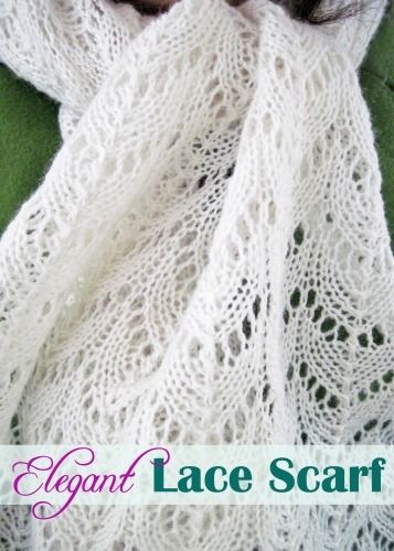 Elegant Lace Scarf Lacy Scarf, Knitting Patterns Free Scarf, Lace Knitting Patterns, Shawl Knitting Patterns, Shawl Patterns, Lace Scarf, Scarf Knitting Patterns, Lace Shawl, Free Knitting Pattern