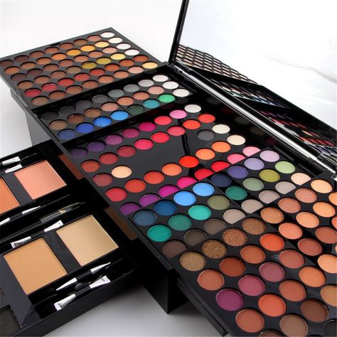 Professional Makeup Set, Make Up Kits, Camouflage Makeup, Powdered Eyeliner, Contouring Makeup, Galaxy Makeup, Alat Makeup, Makeup Eyeshadow Palette, Makeup Palettes