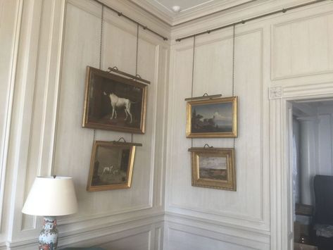 Picture Rail Hanging, Gothic Victorian House, Picture Rail Molding, Farmhouse Pictures, Picture Molding, Picture Rail, Timeless Interiors, Picture Frame Decor, Picture Frame Molding