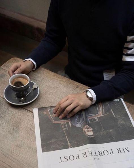 Make it a double  -  @tsunyuen #MRPORTER Office Culture, Cafe Society, Men Coffee, Coffee Shop Aesthetic, Caramel Latte, Cosy Corner, Coffeehouse, Elegant Man, Fine Dining Restaurant