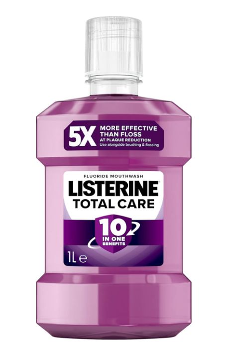 Listerine Total Care Mouthwash 1L offers comprehensive oral care, including plaque reduction, gingivitis prevention, cavity protection, and long-lasting freshness, making it a recommended choice for maintaining oral health. It's important to note that individual experiences with oral care products can vary, and it's always advisable to consult with a dentist or healthcare professional to determine the best oral hygiene routine for specific dental needs. Listerine Mouthwash, Bad Breath Remedy, Strengthen Teeth, Dental Cleaning, How To Prevent Cavities, Aftershave, Mint Julep, Mouthwash, Lip Stain