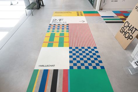 Floor Signage, Wayfinding Signage Design, Floor Graphics, Way Finding, Wayfinding Design, Signage Wayfinding, Tape Art, Event Branding, Floor Stickers