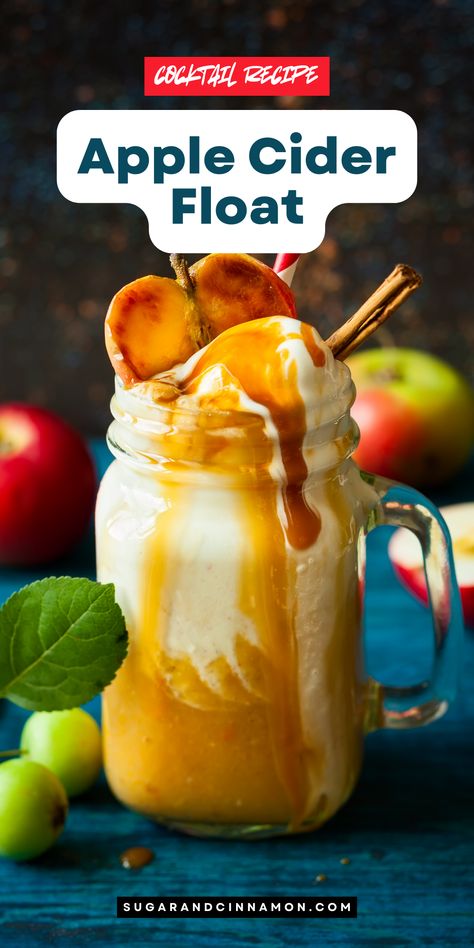 🍦🍂 Indulge in the sweet taste of autumn with an Apple Cider Float! Our article breaks down how to mix crisp apple cider with velvety ice cream for a festive dessert. 🍏 Check out our tips and tricks and save this pin to enjoy all season long! Apple Cider Floats Recipe, Hot Apple Cider Spiked, Apple Cider Floats, Fall Cocktails Easy, Cocktail Cupcakes, Apple Cider Drink, Spiked Apple Cider, Cider Sangria, Apple Cider Sangria