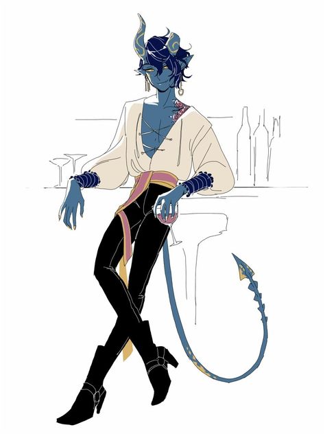 Tiefling Character Design Male, Dnd Races, Dungeons And Dragons Characters, Mythical Creatures Art, Character Design Male, Art Poses, Character Design References, Dnd Characters, Drawing Reference Poses