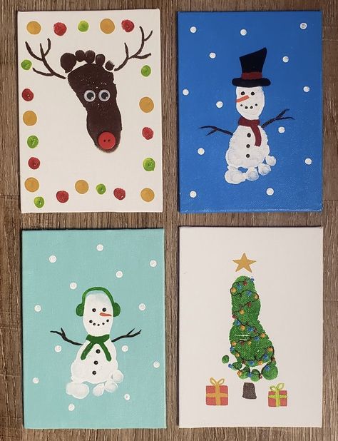 Joululahjat Diy, Baby Christmas Crafts, Baby Art Crafts, Baby Crafts Diy, Handprint Christmas, Christmas Art Projects, Christmas Crafts For Toddlers, Footprint Crafts, Baby Art Projects