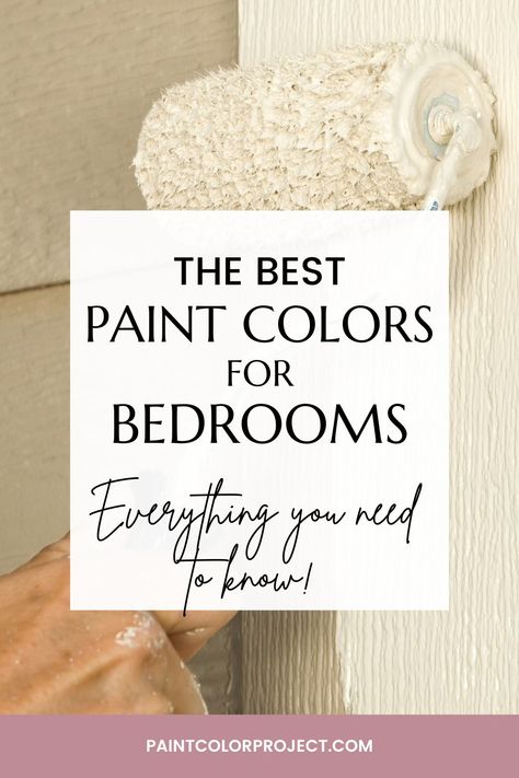 Unleash your inner designer and discover a world of vibrant bedroom paint colors on the Paint Color Project blog! 🎨🛏️ From soothing sanctuaries to bold retreats, dive into our colorful guide to creating your dream bedroom. Let's paint a masterpiece together! #BedroomPaintColors #HomeDecor #PaintColorProject Ceiling Paint Colors Bedroom, Paint Colors For Spare Bedroom, Best Paint For Small Bedroom Wall Colors, Best Paint Colour For Bedroom, Best Paint Colors 2024 Bedroom, Behr Bedroom Colors, Classic Bedroom Colors, Paint Color For Guest Bedroom, Best Guest Room Paint Color