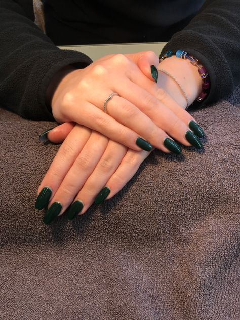 Emerald Green Ballerina Nails, Ballerina Green Nails, Green Nails Ballerina, Dark Green Nails Coffin, Acrylic Extensions, Ballerina Acrylics, Green Acrylic Nails, Dark Green Nails, Beauty Inspo