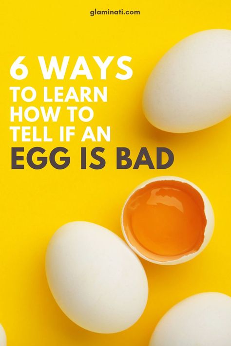 Tips and life hacks as for how to tell if an egg is bad. Read more on Glaminati.com #glaminati #egg #howtotellifaneggisbad #badegg #badeggtest #eggs #eggtest #howtoseeifaneggisbad How To Tell If Eggs Are Good Or Bad, How To Tell If Eggs Are Bad, Good Eggs Vs Bad Eggs, Egg Test, Egg Yoke, Rotten Egg, Egg Yellow, Bad Eggs, Best Diet Foods