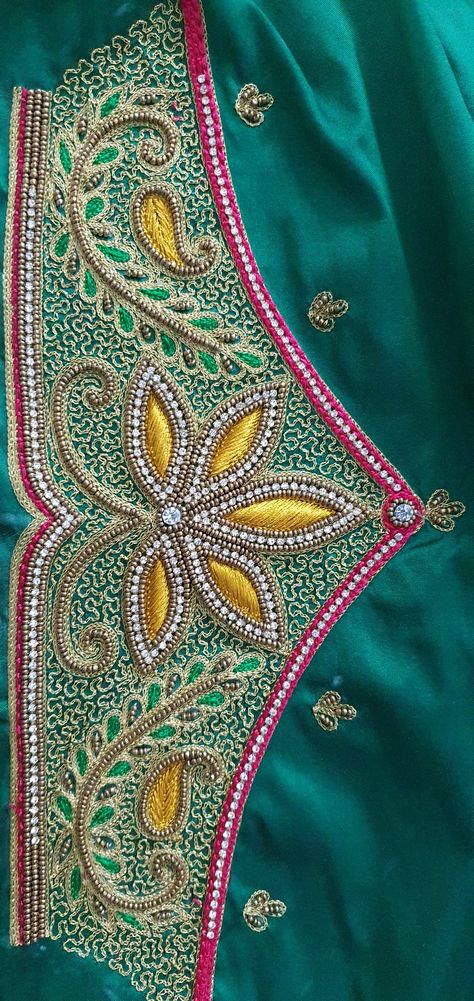 Peacock Embroidery Designs Blouse Sleeves, Aari Work Water Filling Design, Water Filling Blouse Design, Pani Stitch Aari Work Design, Water Filling Stitch In Aari Design, Water Filling Aari Work Blouse, Water Filling Stitch In Aari, Aari Work Designs Pattern, Aari Work Sleeve Design