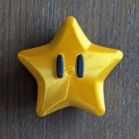 Super Mario Galaxy Power Star: Print-Friendly by nfriend - Thingiverse Mario Level, Mario Star, 3d Printing Business, Super Mario Galaxy, Power Star, 3d Printer Projects, Printing Business, Acrylic Earrings, Star Print