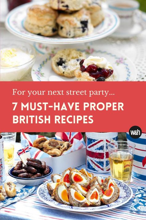 British Street Party, England Themed Party Food, British Party Food Ideas, British Party Ideas, British Birthday Party, British Tea Party Food, British Finger Food, British Themed Party Food, British Party Food