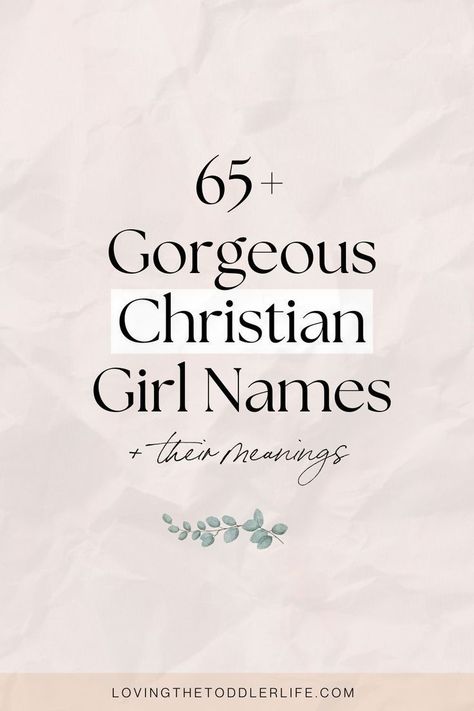 On the hunt for a list of the perfect rare and unique Christian baby girl names? Today, we are sharing our favorite beautiful biblical girl names with meanings - from unique to traditional to rare Christian girl names - explore the full Christian girl name list! Christian Names Girl, Biblical Girl Names With Meaning, Christian Names With Meaning, Girl Name List, Baby Girl Names With Meaning, Christian Baby Girl Names, Southern Girl Names, Biblical Girl Names