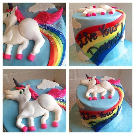 Unicorn pooping a rainbow birthday cake complete with fart sparkles by Wild Orchid Baking Company Poop Cake, Bd Ideas, Rainbow Birthday Cake, Unicorn Poop, Unicorn Birthday Cake, 6 Birthday, Baking Company, Wild Orchid, Cool Cakes