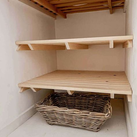 Cupboard For Clothes, Built In Wall Shelves, Kids Floor Bed, Playroom/living Room, Alcove Cupboards, Stairs In Kitchen, Airing Cupboard, Utility Cupboard, Slatted Shelves