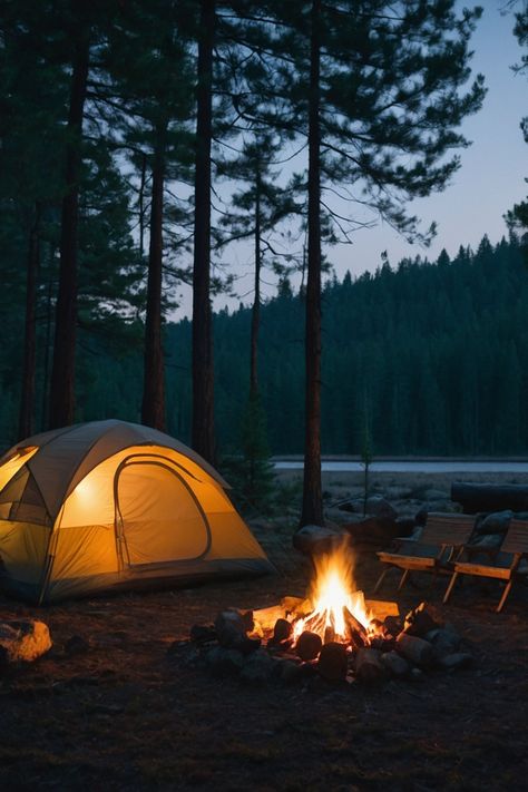 Verbringe einen unvergesslichen Abend beim Camping unter dem klaren Sternenhimmel. Genieße die Ruhe der Natur, das Knistern des Lagerfeuers und die Gesellschaft von Freunden. Ein Abenteuer, das du nicht verpassen solltest! #Campingabenteuer #Sternenhimmel Forest Camping Aesthetic, Camper Logo Design, Tent Aesthetic, Zelt Camping Hacks, Camper Logo, Camping Bonfire, Camping Pictures, Camp Aesthetic, Zelt Camping