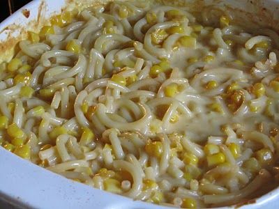 mac and cheese and corn casserole Spaghetti Corn Casserole, Cheese Corn Casserole, Cheesy Corn Casserole, Macaroni And Cheese Casserole, Cheesy Spaghetti, Mac And Cheese Casserole, Easy Mac And Cheese, Cheesy Corn, Corn Casserole Recipe