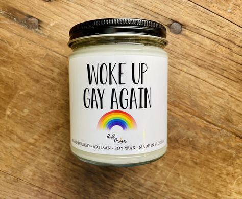 Pride Candles, Gay Best Friend, Retail Ideas, Marriage Gift, Gay Gifts, Pop Culture Gifts, Gay Pride Gifts, Bachelor Gifts, Funny Candle